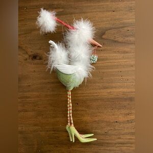 Department 56 Christmas Krinkles Patience Brewster 10" Christmas Goose Ornament